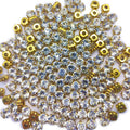Strass de Rebitar 8mm + Rebite Aço inox - Alto Brilho - 100 Peças