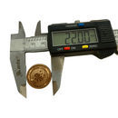 Botão Pezinho Brasão Metal Dourado 22mm 50Un