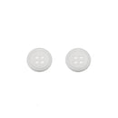 Botão Branco de Costura 15mm 4 furos - 500 Peças