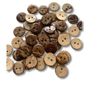 Botão de Coco 18mm 2 Furos - 200 Unidades