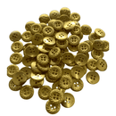 PACOTE FECHADO - Botão 4 Furos Dourado 13mm 1000Un