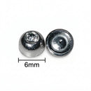 PACOTE FECHADO - Spike de Rebitar Prata Com Strass 6mm 200g 2.000Un