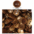 Botão Ouro Velho de Costura  - 18mm 2 Furos - 50 peças