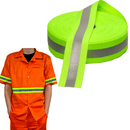 Faixa Refletiva Uniforme Gorgurão Fluorescente Rolo 100m