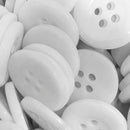 Botão Branco 18mm 4 Furos - 50 Peças