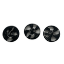 Botão Costura Preto Transparente 2 Furos 12.5mm - 1000un