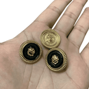 Botão Pezinho Dourado 23mm 100% Metal 50un Qualidade A Flor