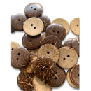 Botão de Coco 20mm 2 Furos - 200 Unidades