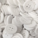 Botão Branco de Costura 15mm 4 furos - 500 Peças