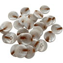 Botão Costura Tartaruga Branco 15mm 4 Furos - 500 peças