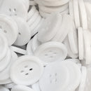 Botão Branco 21mm 4 Furos - 50 Peças