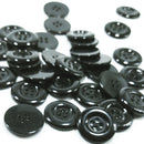 Botão Costura Jaleco Blazer Preto 23mm 4 Furos