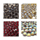 Strass de Rebitar 8mm + Rebite Aço inox - Alto Brilho - 100 Peças