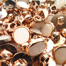 Botão de Costura Pezinho 11mm Rose Perolado - 50 peças