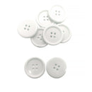 Botão Branco 28mm 4 furos - 50 Peças