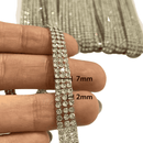 Micro Manta de Strass 7mm x 10m Brilho Cristal Termocolante