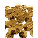 Botão De Costura Dourado 18mm 2 Furos - 50 Unidades