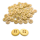 Botão Marrom Claro 15mm 4 Furos - 1000 Peças