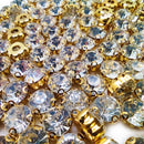 Strass de Rebitar 6mm + Rebite Aço inox - Alto Brilho - 1000 Peças