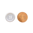 Botão Branco 4 Furos 20mm Costura - 200 peças - Pacote Fechado