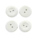 Botão Branco de Costura 18mm 2 Furos - 200 Peças