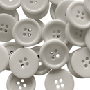 Botão Branco 28mm 4 furos - 50 Peças