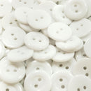 Botão Branco de Costura 18mm 2 Furos - 200 Peças