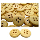 Botão Marrom Claro 13mm 4 Furos - 100 peças