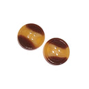 Botão Costura 34mm 4 Furos Tartaruga 50 Unidades