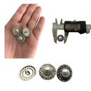 Botão Pezinho Prata 20mm Perola Metal e Vidro 100un Tipo A