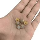 Botão Pezinho Com Strass Metal e Vidro 20L 12mm 150un Luxo