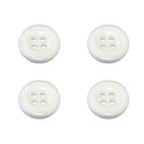 Botão Branco 18mm 4 Furos - 50 Peças