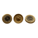 Botão Pezinho Dourado Prata 17mm Metal e Vidro 100un Tipo A