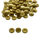 Botão 4 Furos Dourado 13mm 50Un