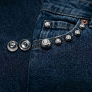 PACOTE FECHADO - Spike de Rebitar Prata Com Strass 6mm 200g 2.000Un