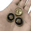 Botão Pezinho Dourado 23mm 100% Metal 35un Qualidade A