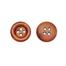 Botão Marrom 18mm 4 Furos - 50 Peças