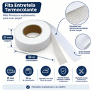Fita Entretela Termocolante 25mm 50m