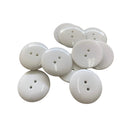 Botão Branco 18mm 2 Furos - 50 Peças