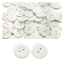 Botão Branco de Costura 18mm 2 Furos - 200 Peças
