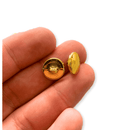Botão Pezinho 15mm Dourado - 500 peças - Pacote Fechado