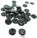 Botão Costura Alfaiataria Blazer Preto 21mm 4 Furos