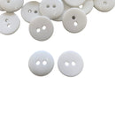 Botão de Costura Camisaria Branco 2 Furos 15mm