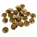 Botão Pezinho Texturizado de Metal Dourado 18mm 50Un