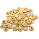 Botão Marrom Claro 13mm 4 Furos - 100 peças
