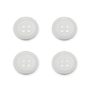 Botão Branco de Costura 15mm 4 furos - 500 Peças
