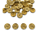 Botão de Costura Dourado 18mm ou 21mm 2 Furos - PACOTE FECHADO - 200 Unidades