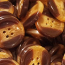 Botão Costura 34mm 4 Furos Tartaruga 50 Unidades
