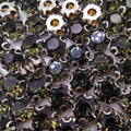 Strass de Rebitar 6mm + Rebite Aço inox - Alto Brilho - 100 Peças