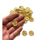 Botão de Costura Dourado 18mm ou 21mm 2 Furos - 50 Unidades